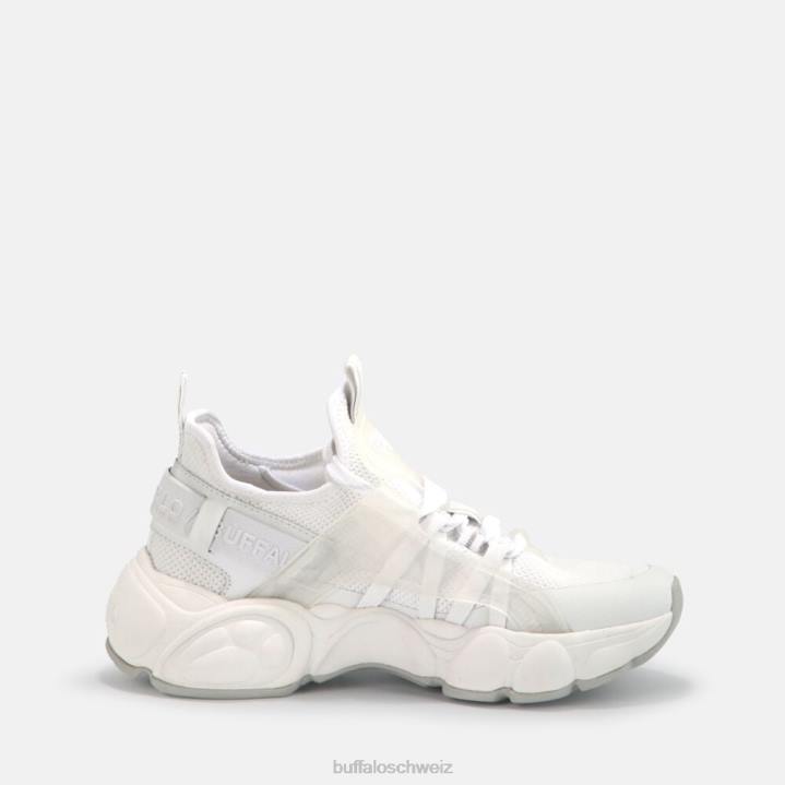 Buffalo CLD Run Sock Trainer Low vegan 846Z401 Weiss|Turnschuhe