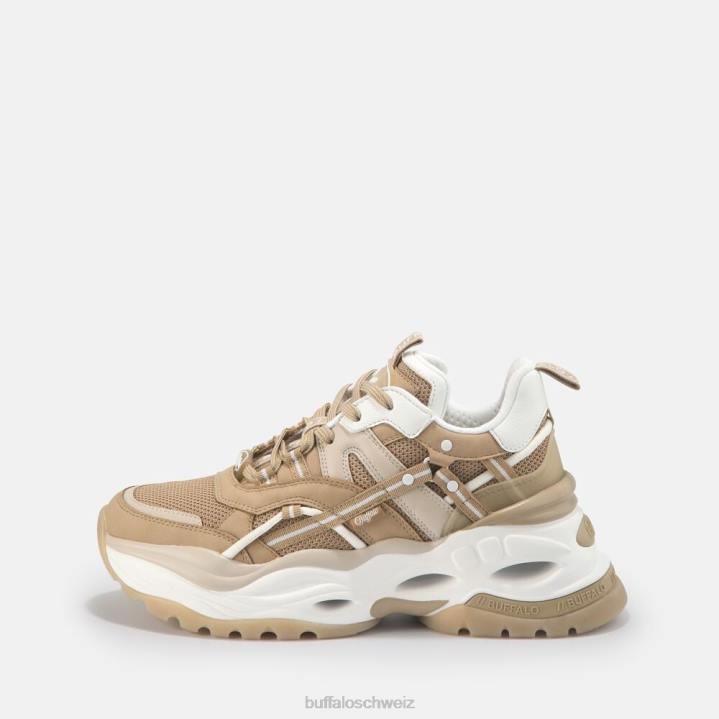 Buffalo Niedrige, vegane Triplet Hollow-Sneaker 846Z123 Beige|Turnschuhe