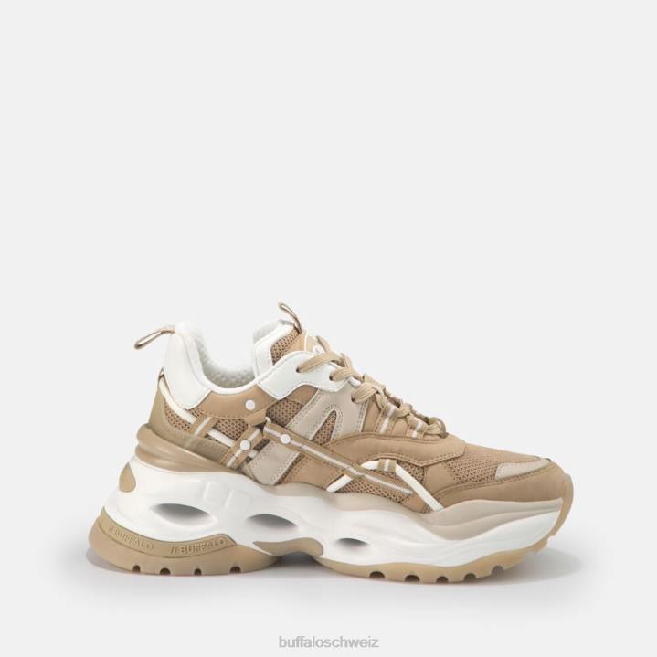 Buffalo Niedrige, vegane Triplet Hollow-Sneaker 846Z123 Beige|Turnschuhe