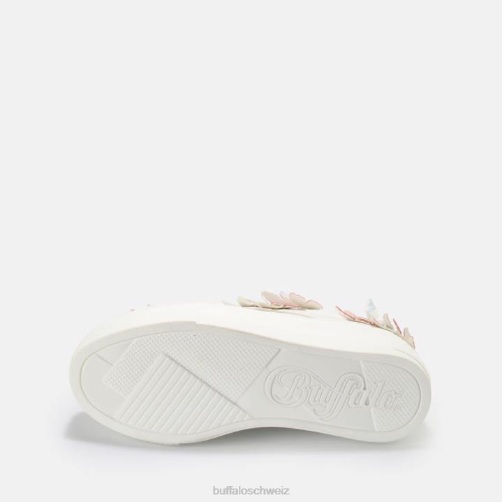Buffalo Paar Schmetterlinge Sneaker Low vegan 846Z32 Weiss|Turnschuhe