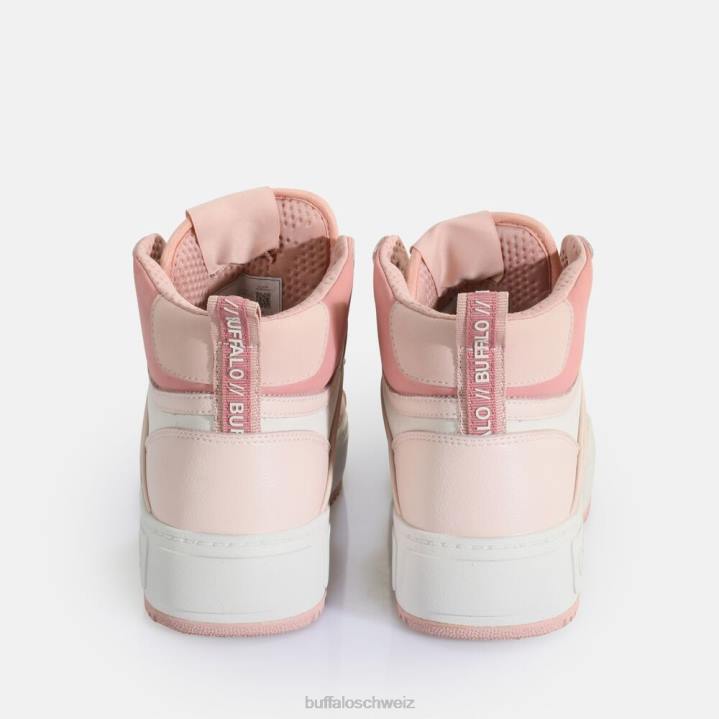 Buffalo RSE Mid Sneaker High vegan 846Z620 rosa/weiß|Turnschuhe