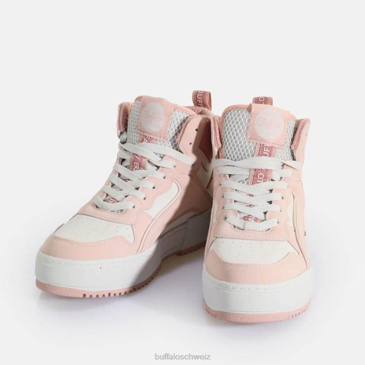 Buffalo RSE Mid Sneaker High vegan 846Z620 rosa/weiß|Turnschuhe