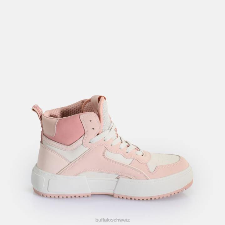Buffalo RSE Mid Sneaker High vegan 846Z620 rosa/weiß|Turnschuhe