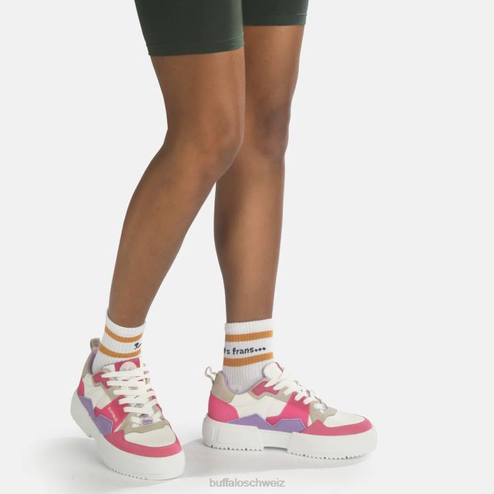 Buffalo RSE V2 Low vegane Sneaker 846Z516 weiß/lila/rosa|Turnschuhe