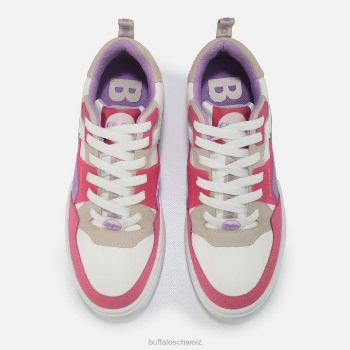Buffalo RSE V2 Low vegane Sneaker 846Z516 weiß/lila/rosa|Turnschuhe
