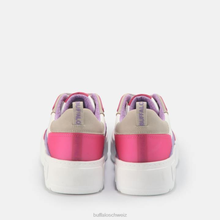 Buffalo RSE V2 Low vegane Sneaker 846Z516 weiß/lila/rosa|Turnschuhe