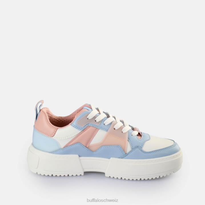 Buffalo RSE V2 Sneaker Low vegan 846Z54 blassblau/babyrosa|Turnschuhe