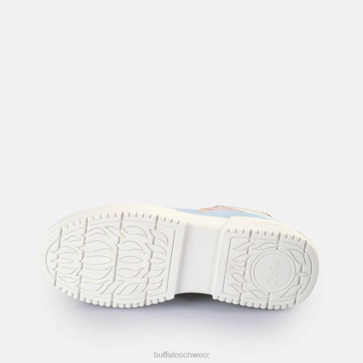 Buffalo RSE V2 Sneaker Low vegan 846Z54 blassblau/babyrosa|Turnschuhe
