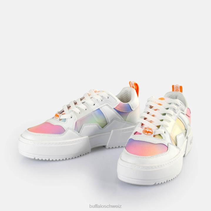 Buffalo RSE V2 Sneaker Low vegan 846Z56 Batikkoralle/Grün|Turnschuhe