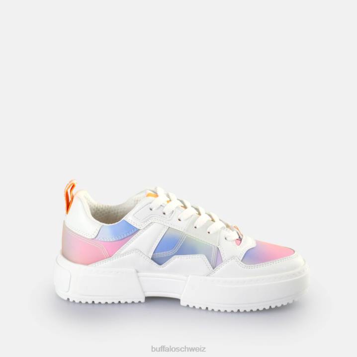 Buffalo RSE V2 Sneaker Low vegan 846Z56 Batikkoralle/Grün|Turnschuhe