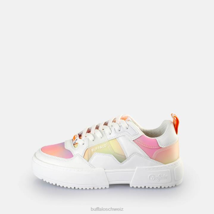 Buffalo RSE V2 Sneaker Low vegan 846Z56 Batikkoralle/Grün|Turnschuhe