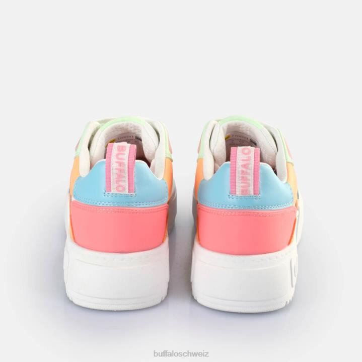 Buffalo RSE V2 Sneaker Low vegan 846Z57 Weiß/Neon-Multi|Turnschuhe