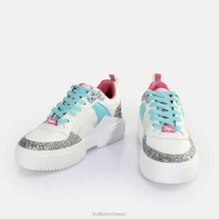 Buffalo RSE V2 Sneaker Low vegan 846Z59 Weißsilber|Turnschuhe