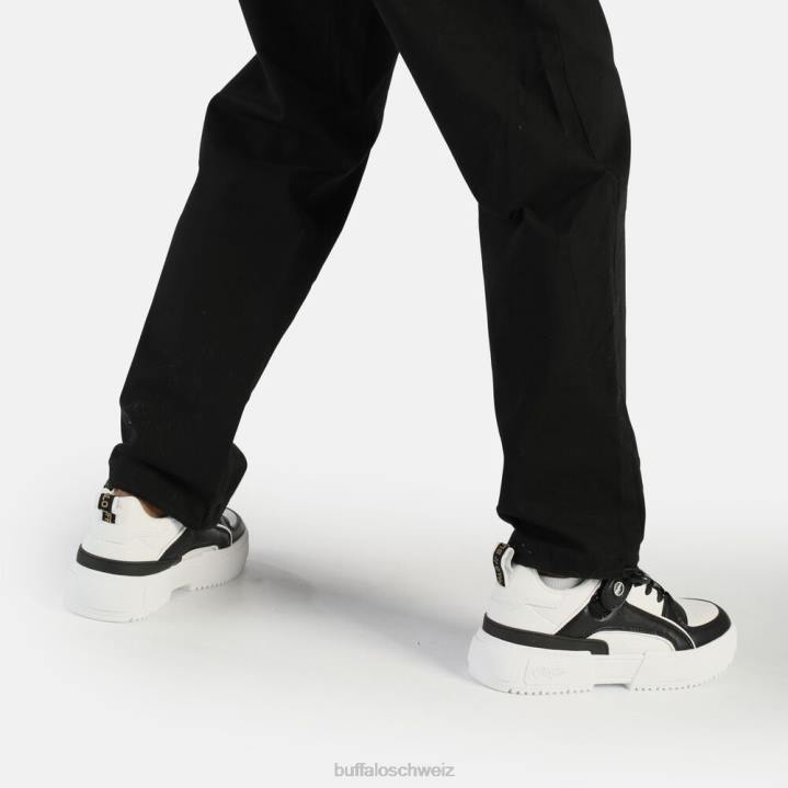 Buffalo RSE Velc Sneaker Low vegan 846Z570 weiß schwarz|Turnschuhe
