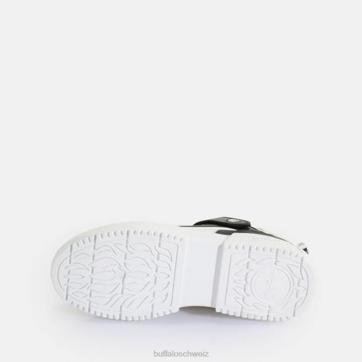 Buffalo RSE Velc Sneaker Low vegan 846Z570 weiß schwarz|Turnschuhe