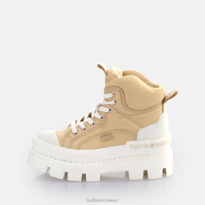 Buffalo Raven Laceup Mid Sneaker High vegan 846Z655 Creme|Turnschuhe