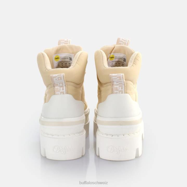 Buffalo Raven Laceup Mid Sneaker High vegan 846Z655 Creme|Turnschuhe