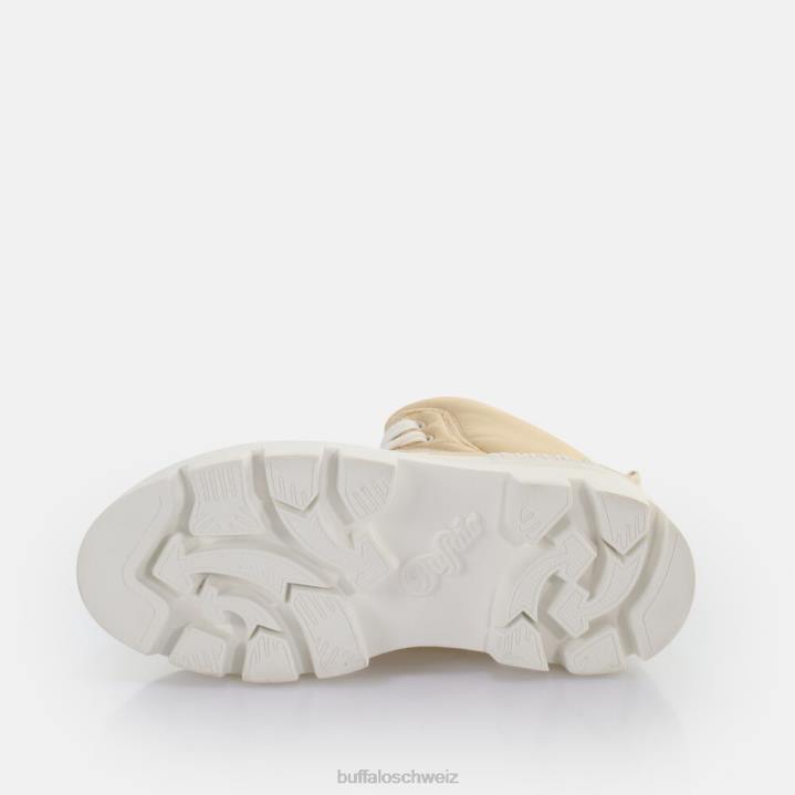 Buffalo Raven Laceup Mid Sneaker High vegan 846Z655 Creme|Turnschuhe