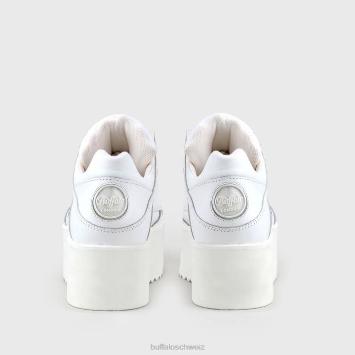 Buffalo Rising Towers-Sneaker aus Nappaleder 846Z798 Weiss|Turnschuhe