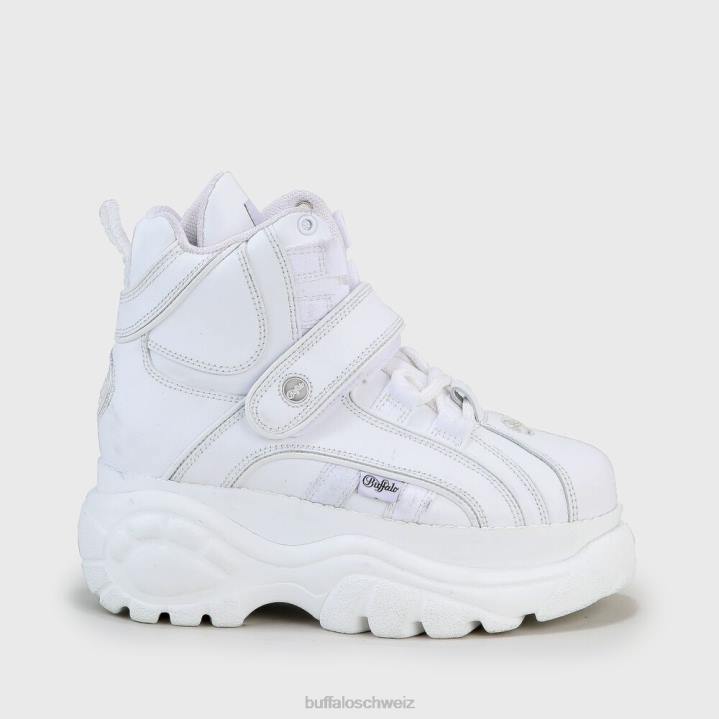 Buffalo Sneaker aus hohem Kalbsleder 846Z690 Weiss|Turnschuhe
