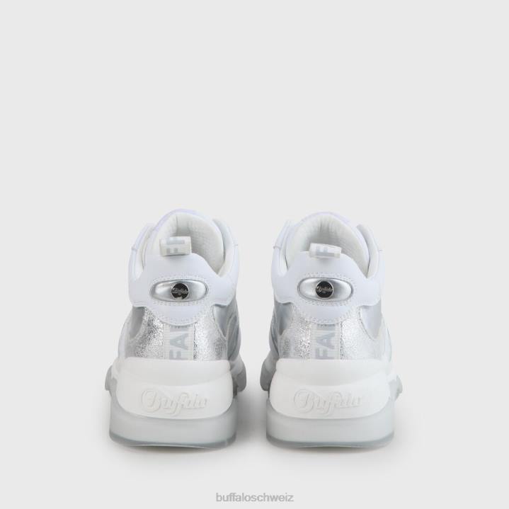 Buffalo Teigweiche vegane Sneaker 846Z864 Weißsilber|Turnschuhe