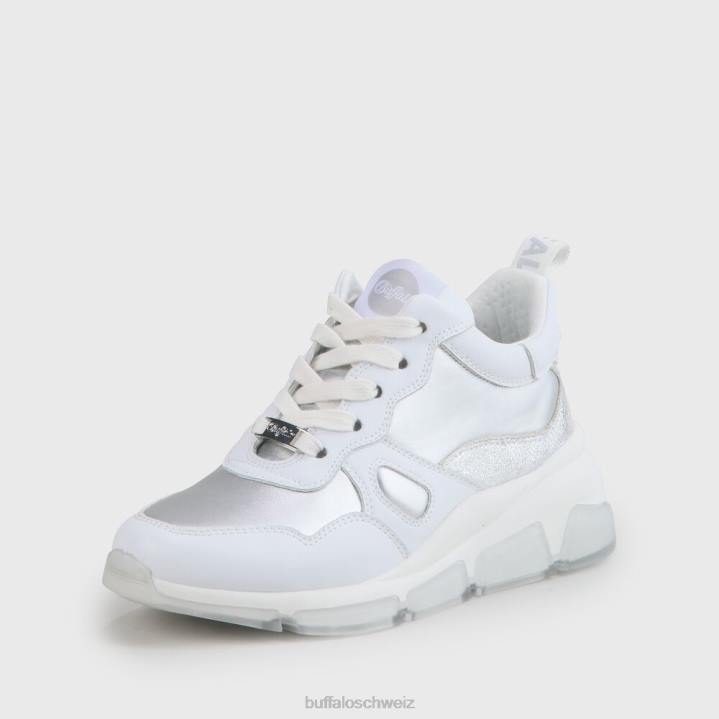 Buffalo Teigweiche vegane Sneaker 846Z864 Weißsilber|Turnschuhe