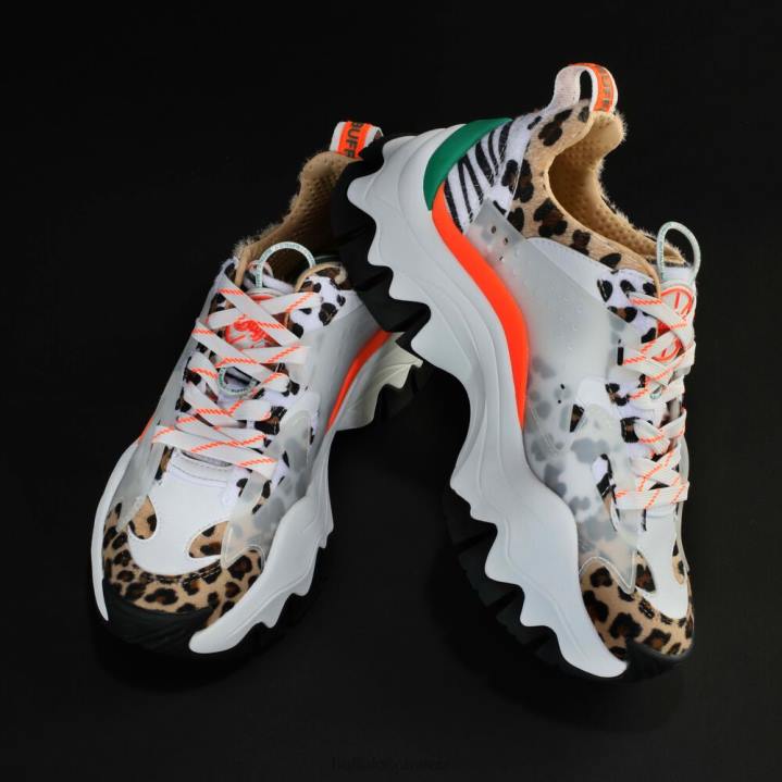 Buffalo Trail One Sneaker Low vegan 846Z1 weiße Tiermischung|Turnschuhe