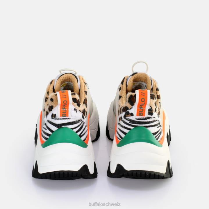 Buffalo Trail One Sneaker Low vegan 846Z1 weiße Tiermischung|Turnschuhe