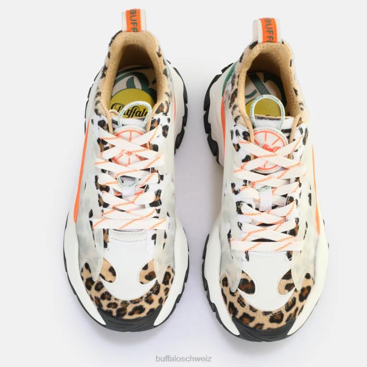 Buffalo Trail One Sneaker Low vegan 846Z1 weiße Tiermischung|Turnschuhe