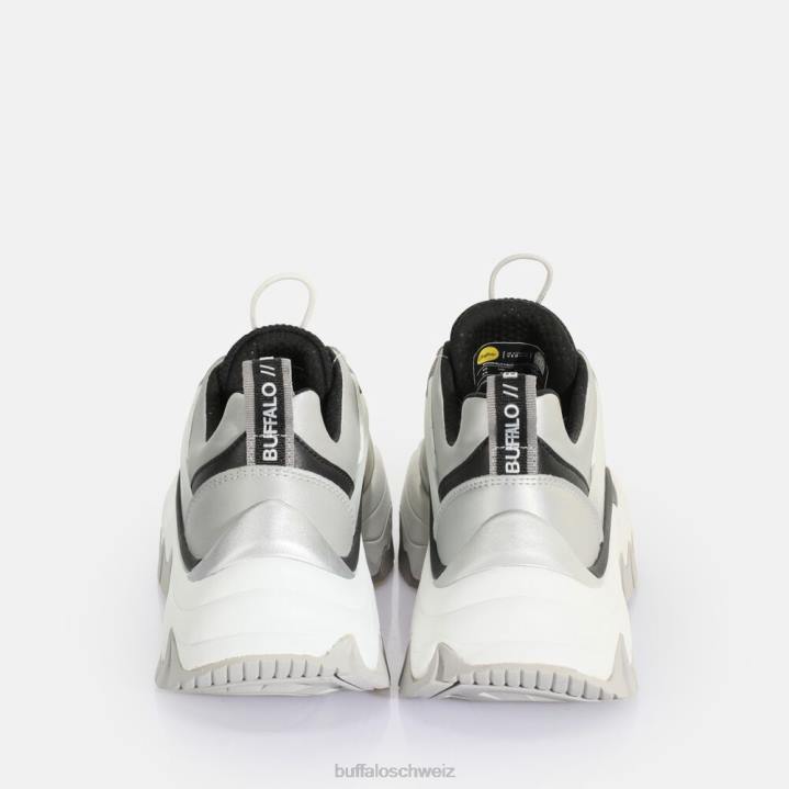 Buffalo Trail One Sneaker Low vegan 846Z380 Silber schwarz|Turnschuhe