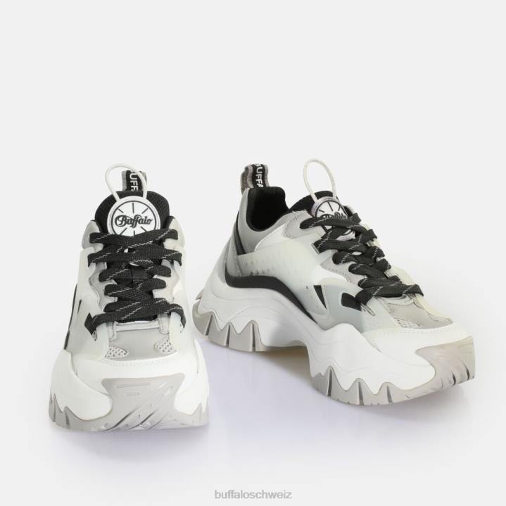 Buffalo Trail One Sneaker Low vegan 846Z380 Silber schwarz|Turnschuhe