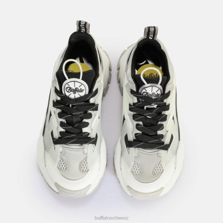 Buffalo Trail One Sneaker Low vegan 846Z380 Silber schwarz|Turnschuhe