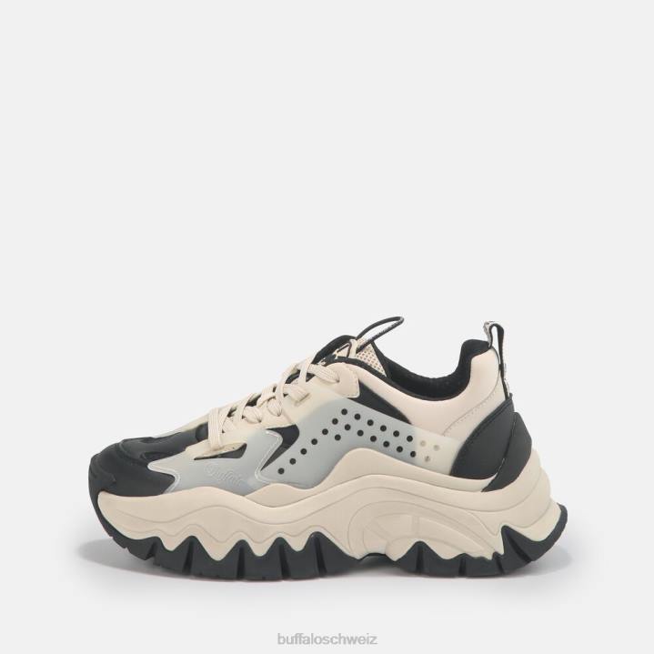 Buffalo Trail One Sneaker Low vegan 846Z549 creme/schwarz|Turnschuhe