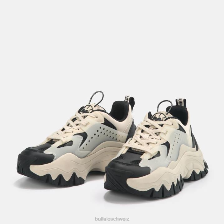Buffalo Trail One Sneaker Low vegan 846Z549 creme/schwarz|Turnschuhe