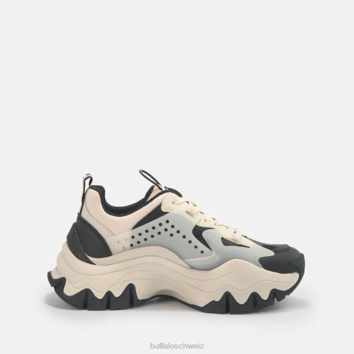 Buffalo Trail One Sneaker Low vegan 846Z549 creme/schwarz|Turnschuhe