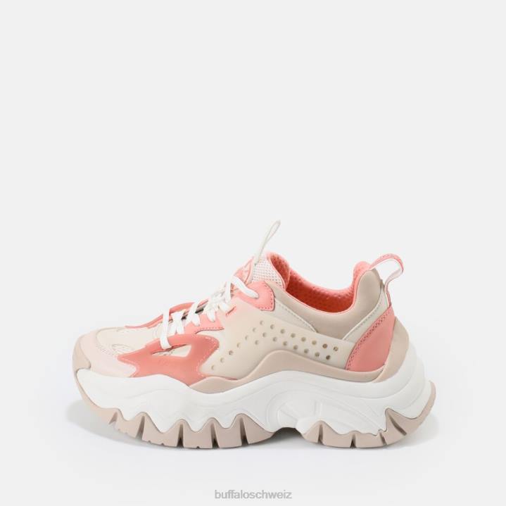 Buffalo Trail One Sneaker Low vegan 846Z614 creme/rosa|Turnschuhe
