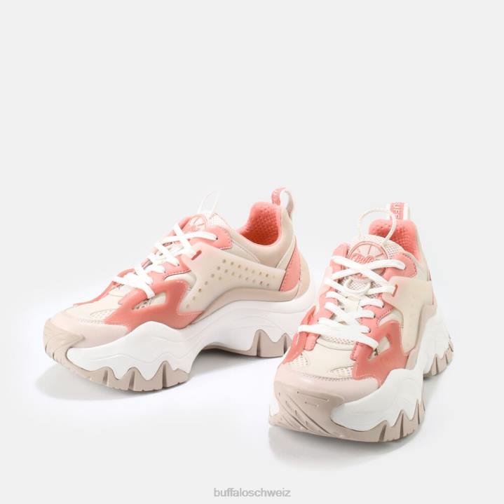 Buffalo Trail One Sneaker Low vegan 846Z614 creme/rosa|Turnschuhe