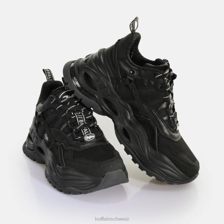 Buffalo Triplet Hollow Sneaker Low vegan 846Z124 Schwarz|Turnschuhe