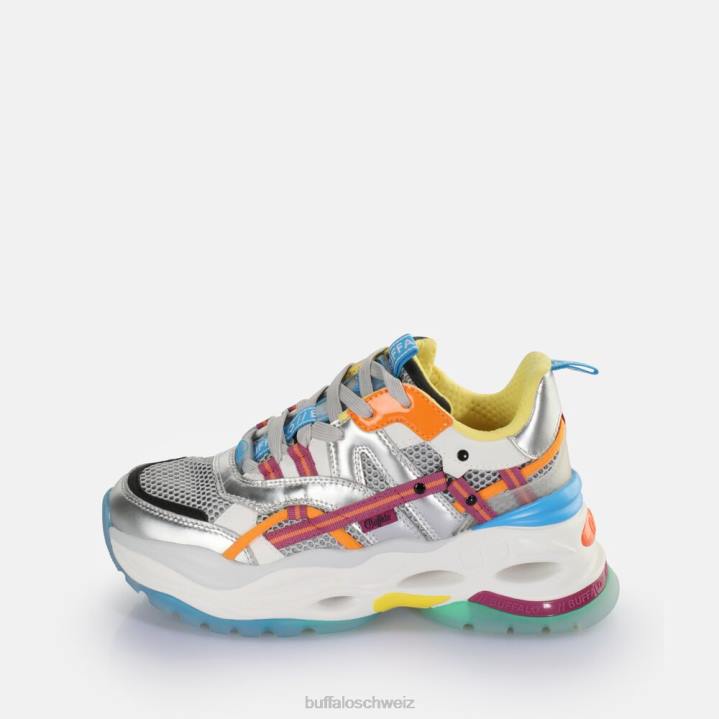 Buffalo Triplet Hollow Sneaker Low vegan 846Z126 silber/lila|Turnschuhe