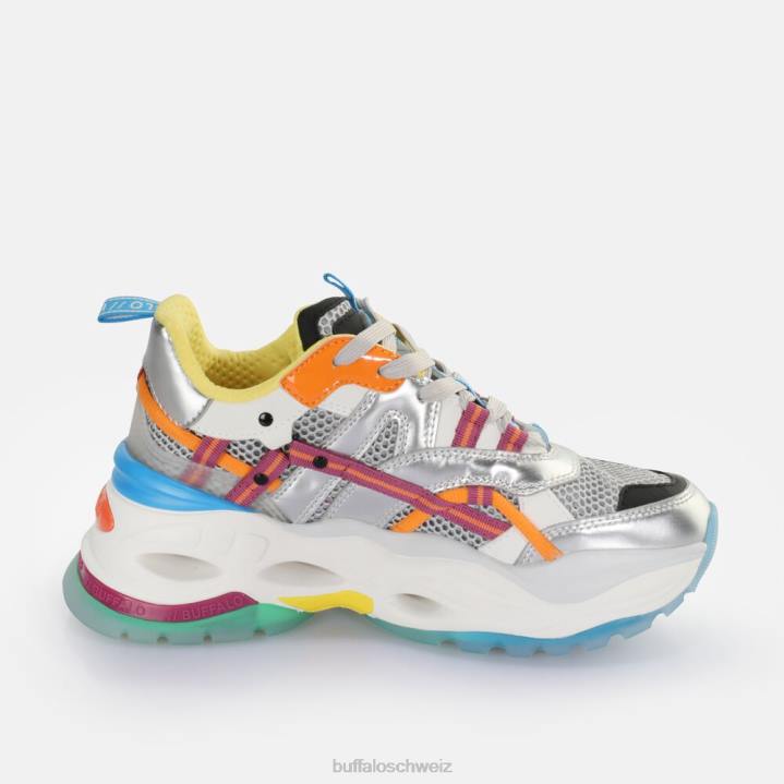 Buffalo Triplet Hollow Sneaker Low vegan 846Z126 silber/lila|Turnschuhe