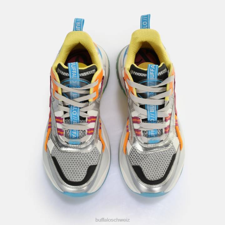 Buffalo Triplet Hollow Sneaker Low vegan 846Z126 silber/lila|Turnschuhe