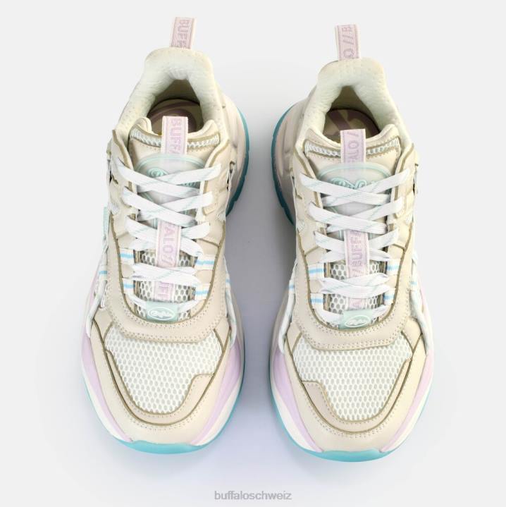 Buffalo Triplet Hollow Sneakers Low vegan 846Z127 pastellfarben mehrfarbig|Turnschuhe