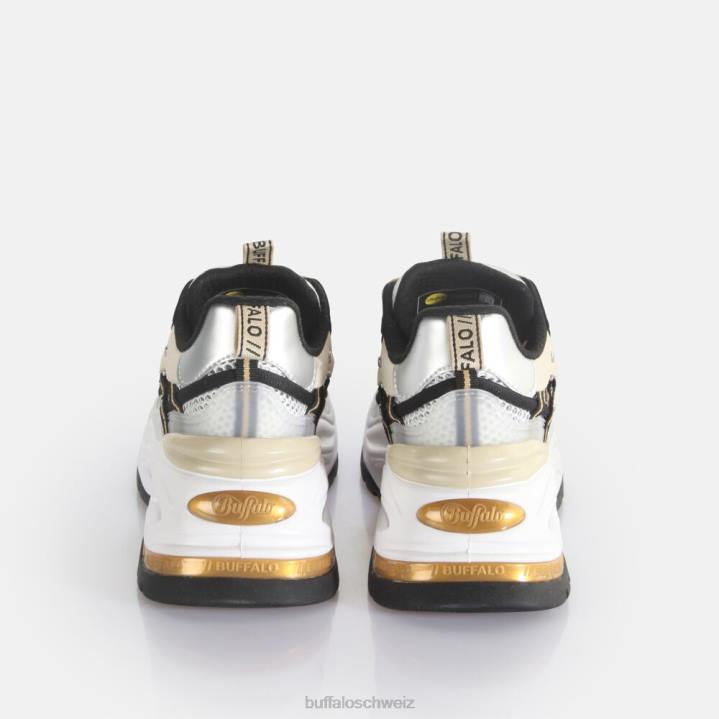 Buffalo Triplet Hollow Trainer Low vegan 846Z129 Gold/Silber/Schwarz|Turnschuhe