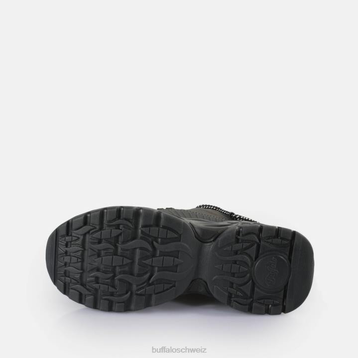 Buffalo Triplet-Spitzen-Sneaker niedrig, vegan 846Z745 Schwarz|Turnschuhe