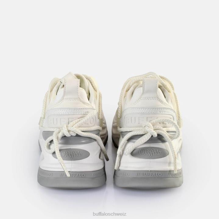 Buffalo Triplet-Spitzen-Sneaker niedrig, vegan 846Z746 Weißsilber|Turnschuhe