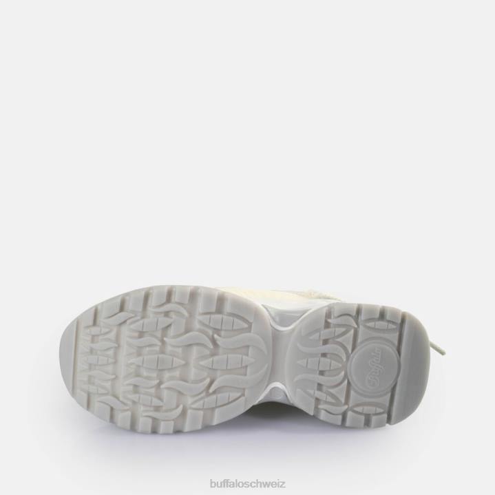 Buffalo Triplet-Spitzen-Sneaker niedrig, vegan 846Z746 Weißsilber|Turnschuhe