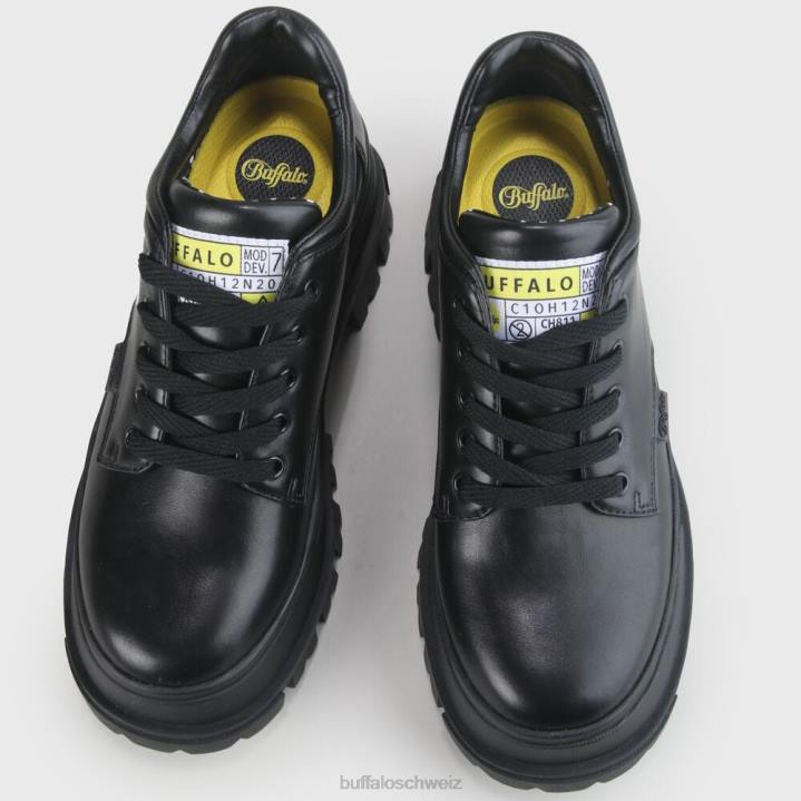 Buffalo aspha cls schnürschuh vegan 846Z589 Schwarz|Turnschuhe