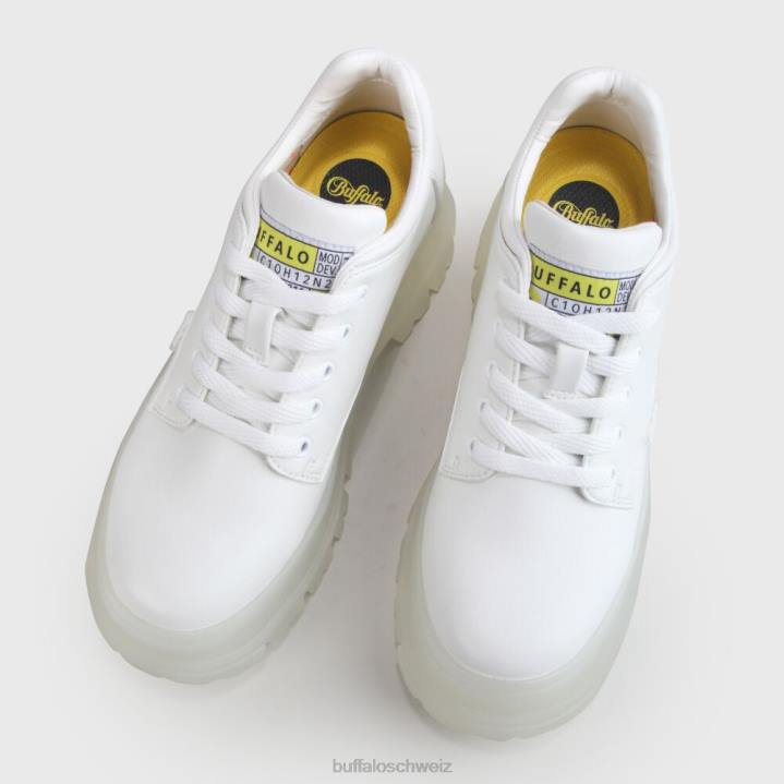 Buffalo aspha cls schnürschuh vegan 846Z590 Weiss|Turnschuhe