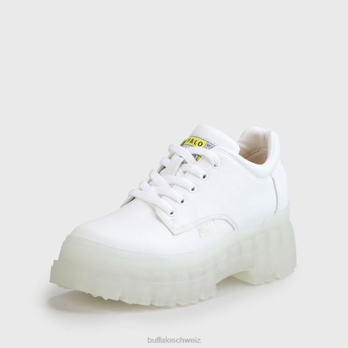 Buffalo aspha cls schnürschuh vegan 846Z590 Weiss|Turnschuhe