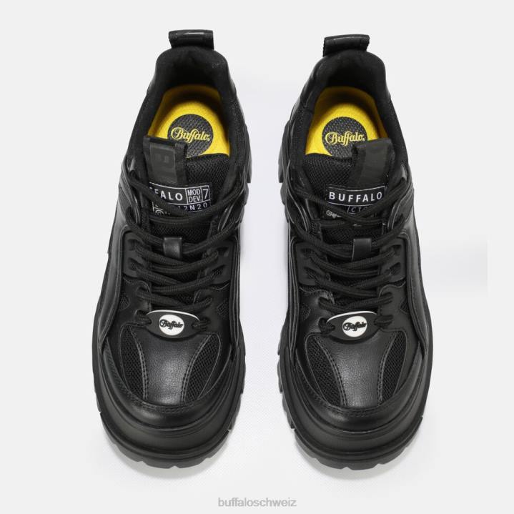 Buffalo aspha hyb Schnürschuh vegan 846Z818 Schwarz|Turnschuhe